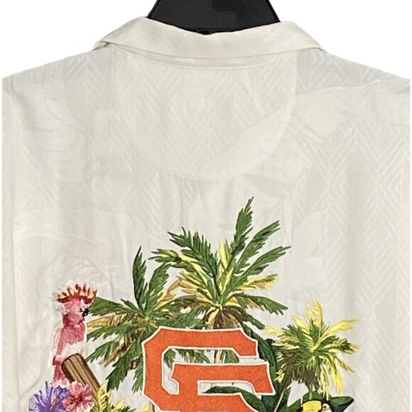 Tommy Bahama Silk Shirt Men's Large "Go Big or Go Home Camp" MLB SF Giants NEW - Picture 6 of 16